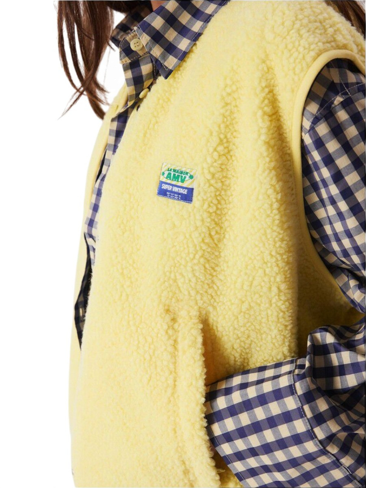 Gele teddy bodywarmer Hok American Vintage
