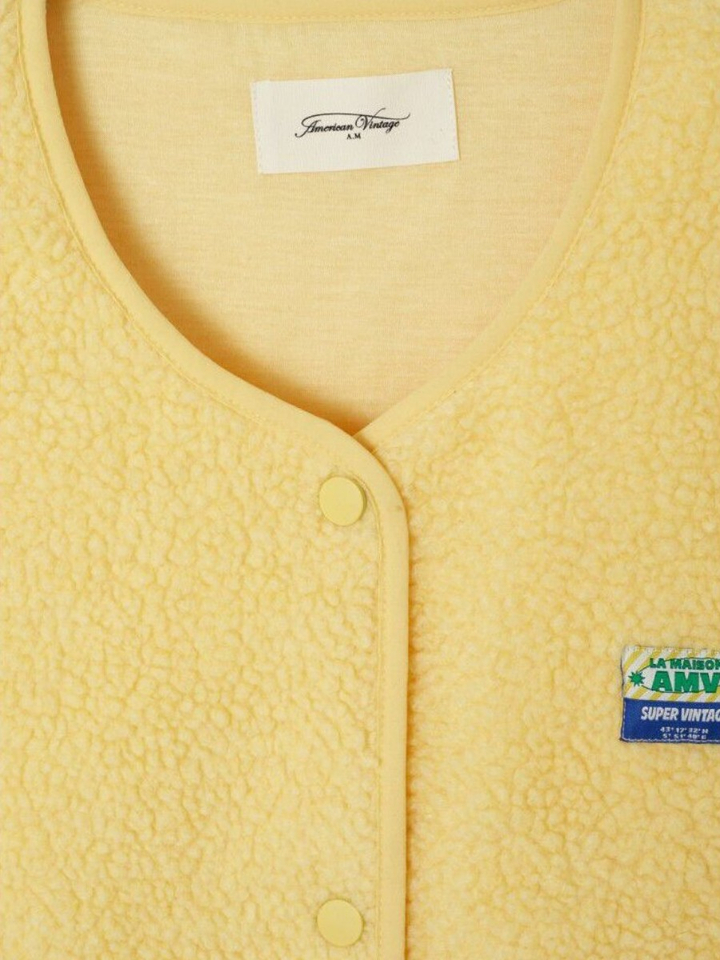 Gele teddy bodywarmer Hok American Vintage