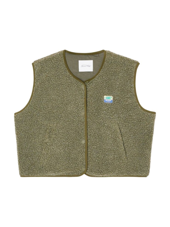 Kaki fluffy bodywarmer American Vintage 