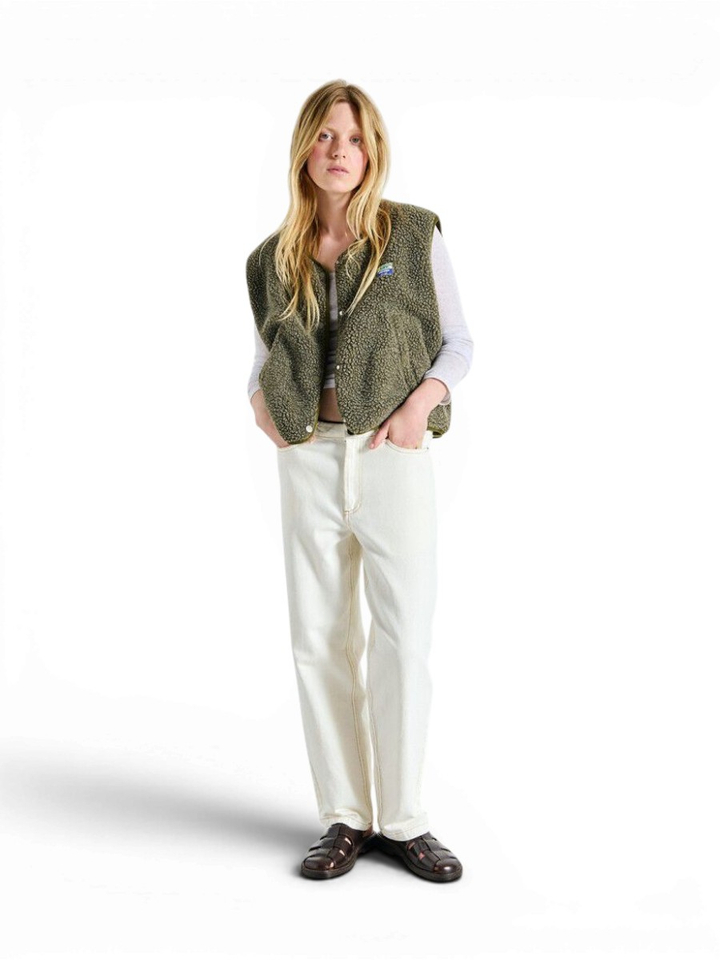 Kaki fluffy bodywarmer American Vintage 