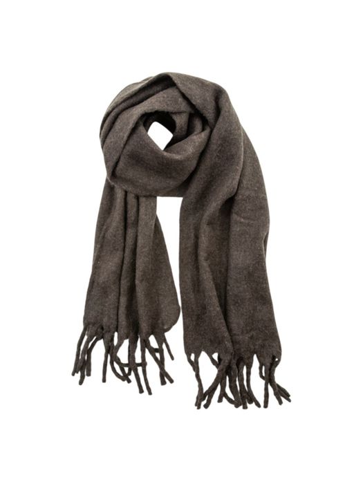 Donkerbruine sjaal met ruffle detail American Vintage