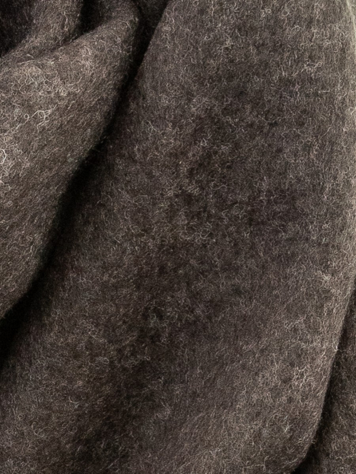 Donkerbruine sjaal met ruffle detail American Vintage