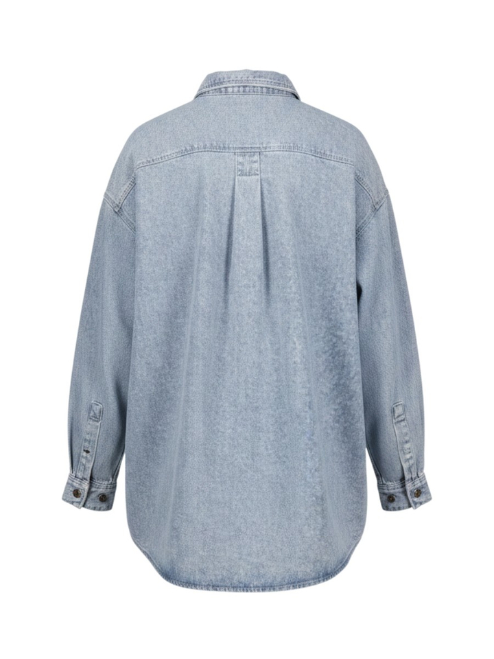 Blauwe jeansbloes in oversized fit Joy American Vintage