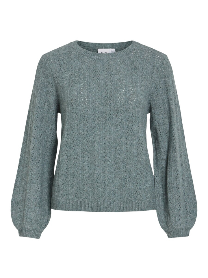 Groene pull met datail Viliga Vila