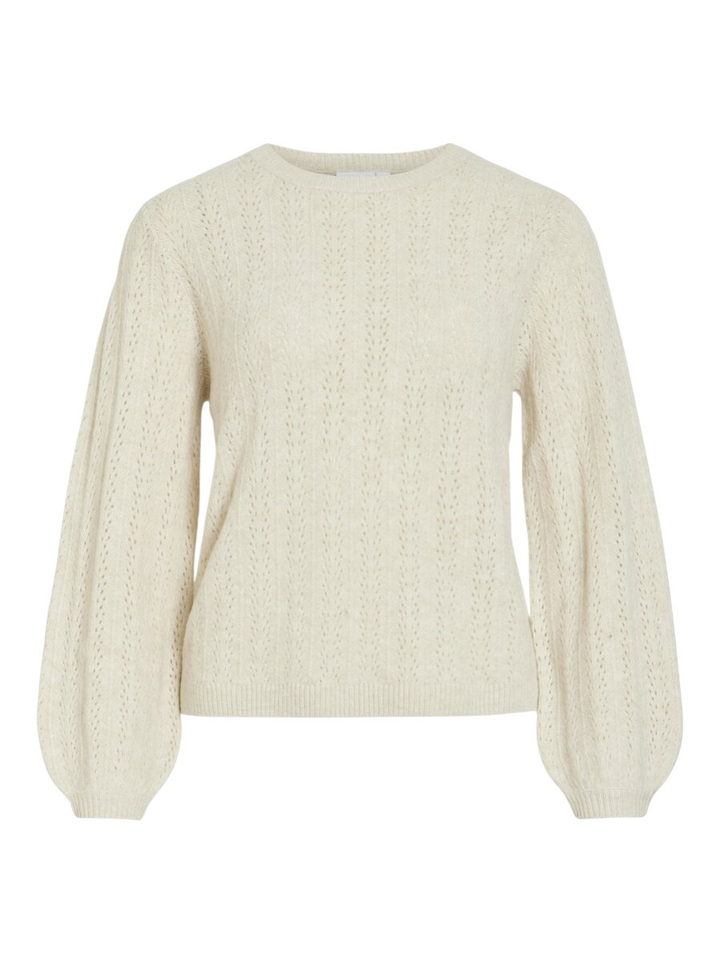 Beige pull met detail Viliga Vila 