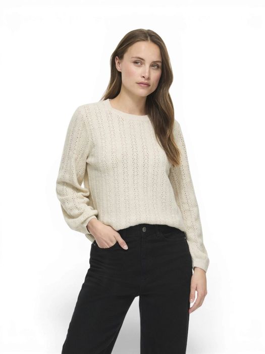 Beige pull met detail Viliga Vila