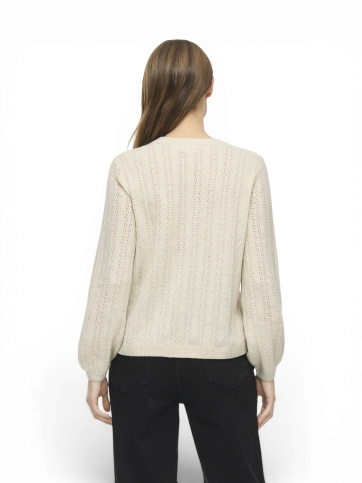 Beige pull met detail Viliga Vila 