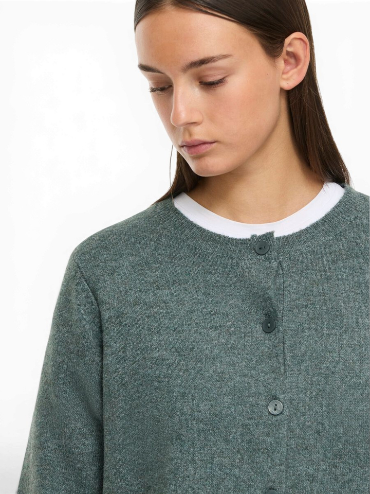 Groene cardigan met korte mouwen Viliga Vila 