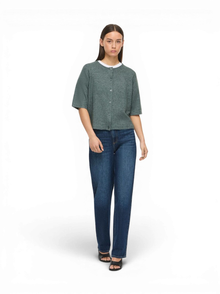Groene cardigan met korte mouwen Viliga Vila 