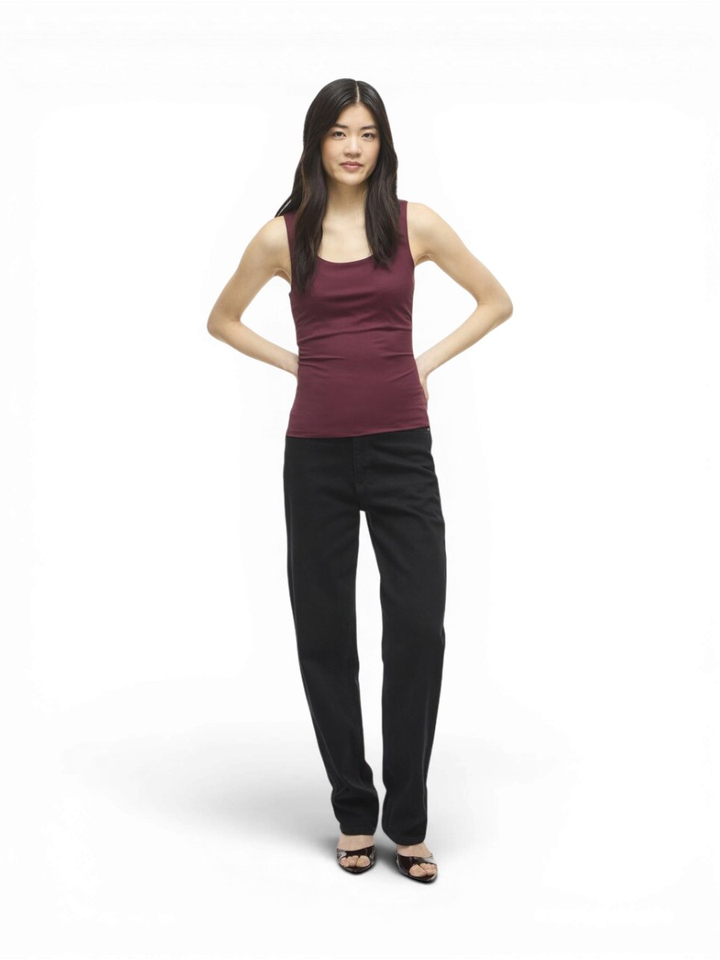 Bordeaux top in stretch Vikenza Vila 