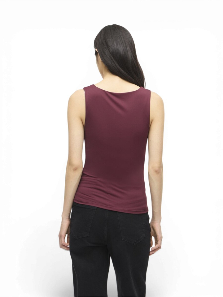 Bordeaux top in stretch Vikenza Vila 