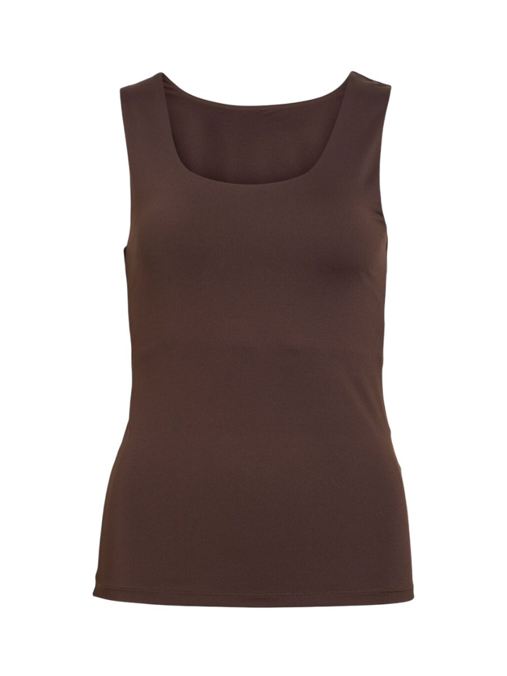 Donkerbruine top in stretch Vikenza Vila
