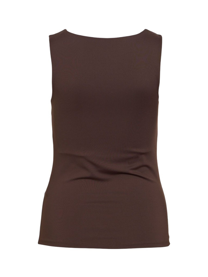 Donkerbruine top in stretch Vikenza Vila
