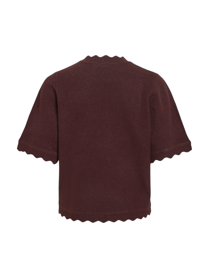Bordeaux kleurige trui met detail Vinikolina Vila 
