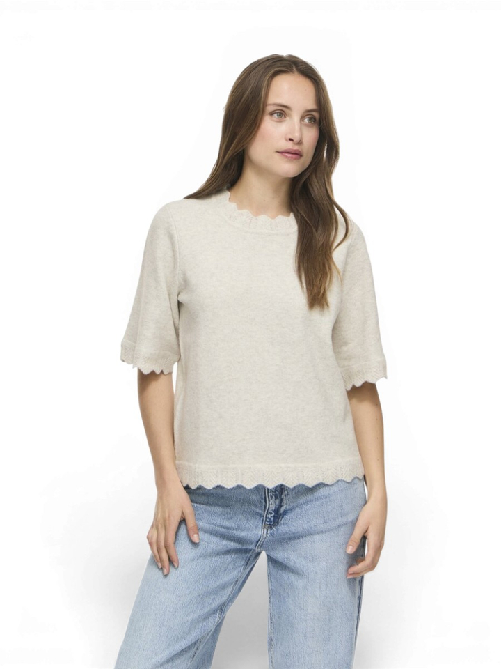 Beige pull met korte mouwen Vinkolina Vila 