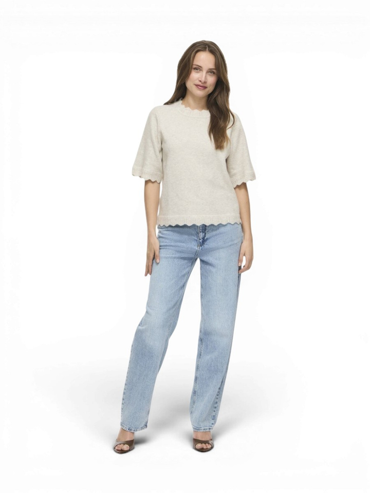 Beige pull met korte mouwen Vinkolina Vila 