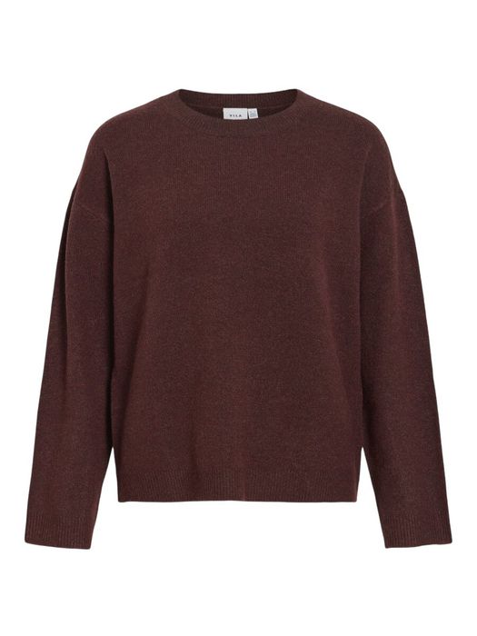 Bordeaux pull met ronde hals Viliga Vila