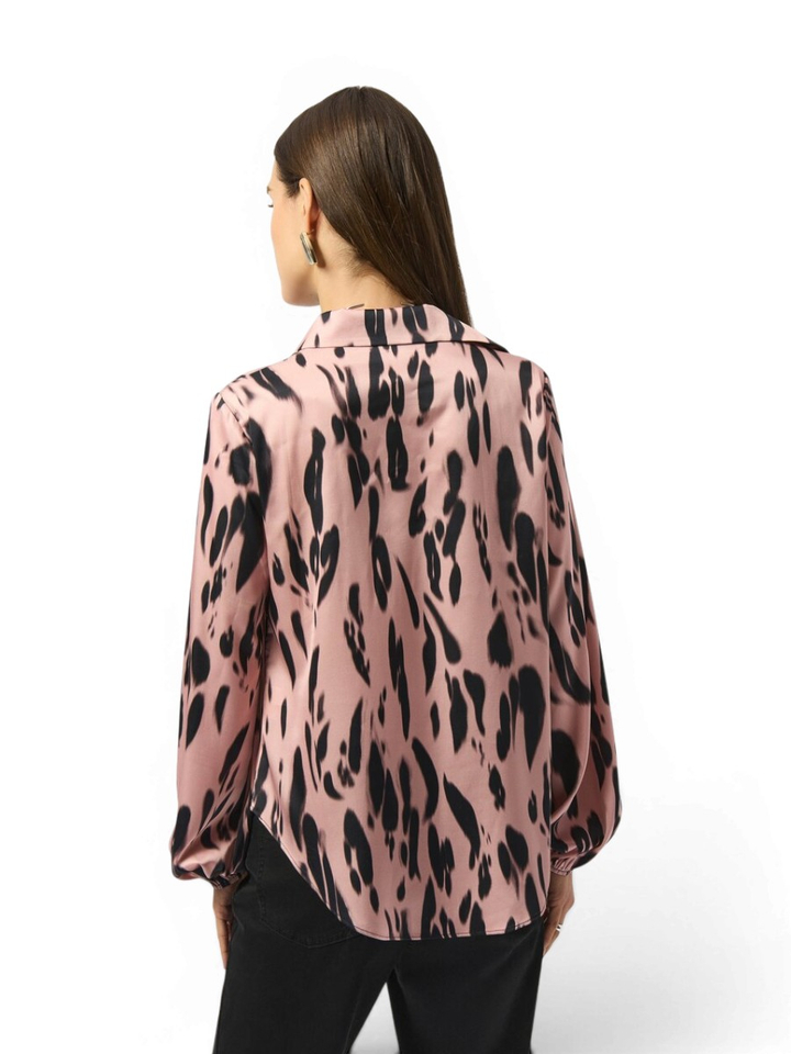 Roze bloes met zwarte print Joseph Ribkoff