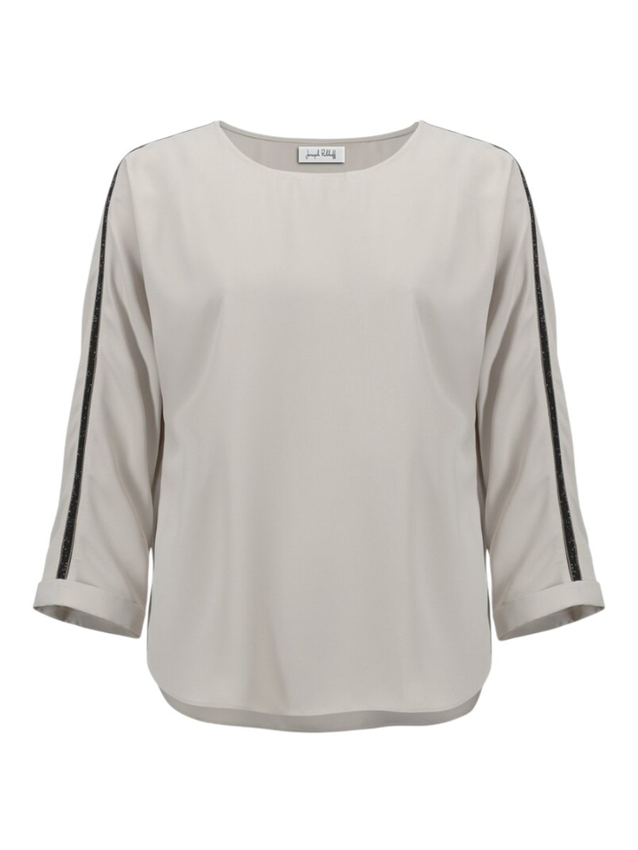 Beige bloes met strass Joseph Ribkoff