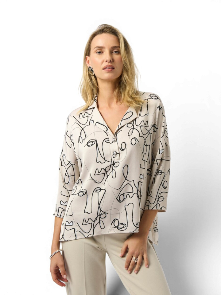 Bloes met zwarte print Joseph Ribkoff