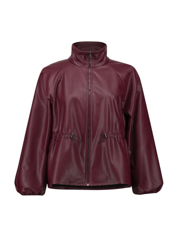 Bordeaux jas in lederlook Joseph Ribkoff