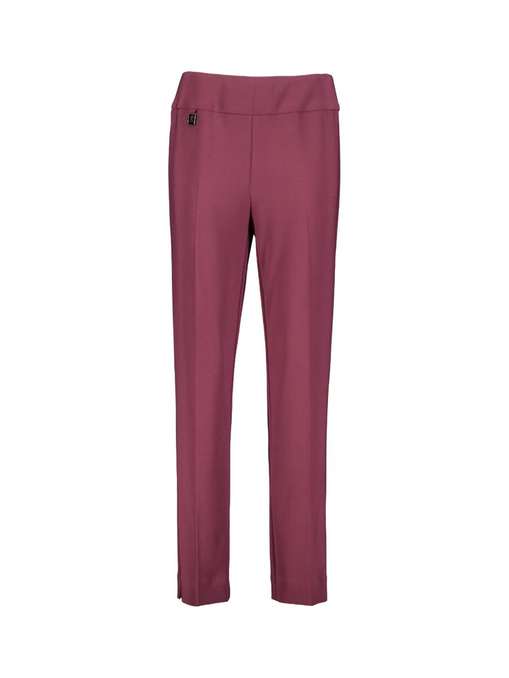 Bordeaux kleurige broek met elastiek 