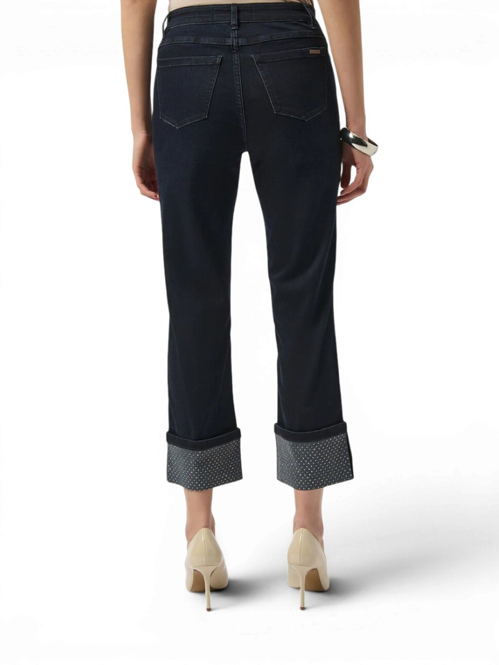 Donkerblauwe jeansbroek met glitterdetail Joseph Ribkoff 