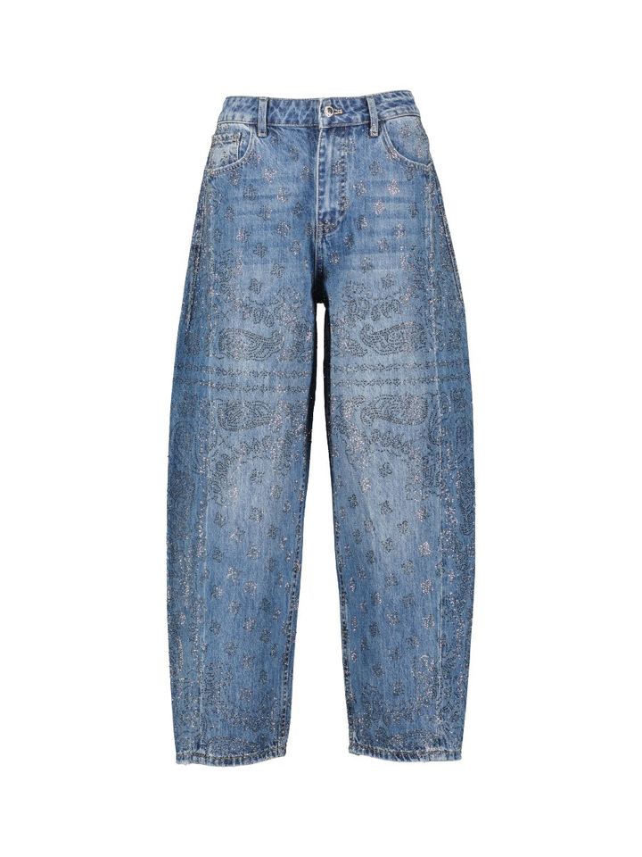 Blauwe balloon jeans met studs Liu Jo