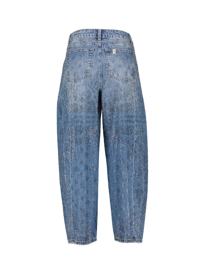 Blauwe balloon jeans met studs Liu Jo