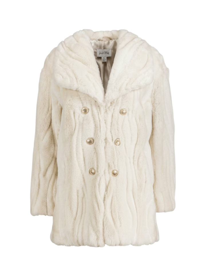 Beige jas in imitatiebond Joseph Ribkoff