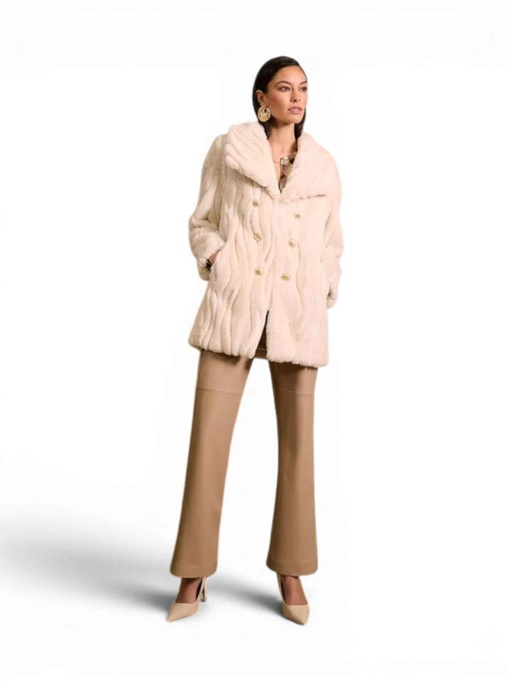 Beige jas in imitatiebond Joseph Ribkoff