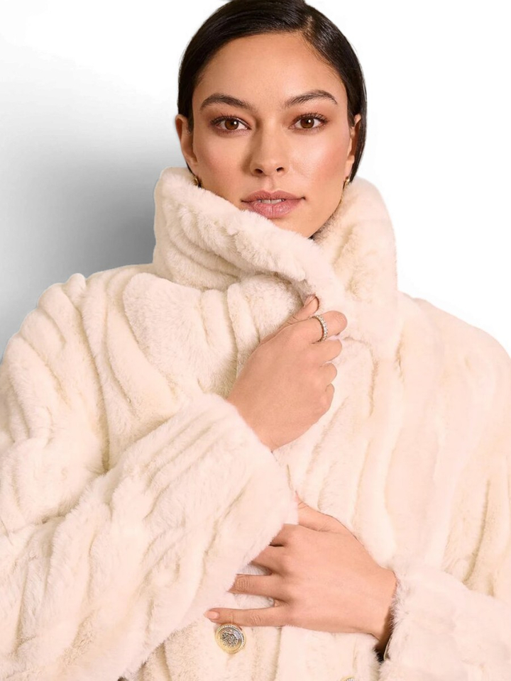 Beige jas in imitatiebond Joseph Ribkoff