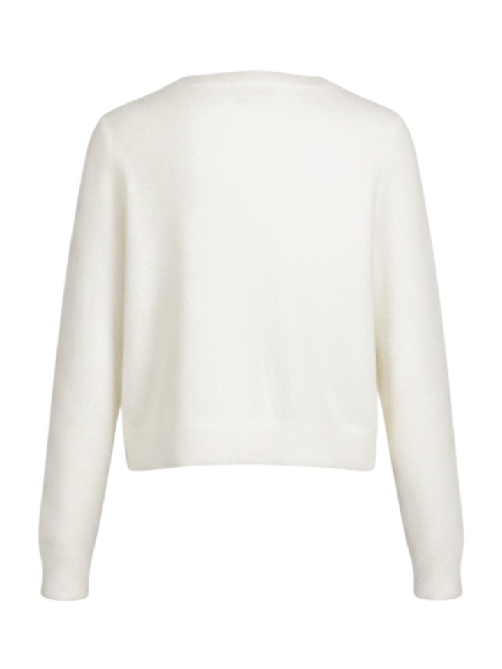Witte fluffy cardigan met strikdetail Josepjh Ribkoff