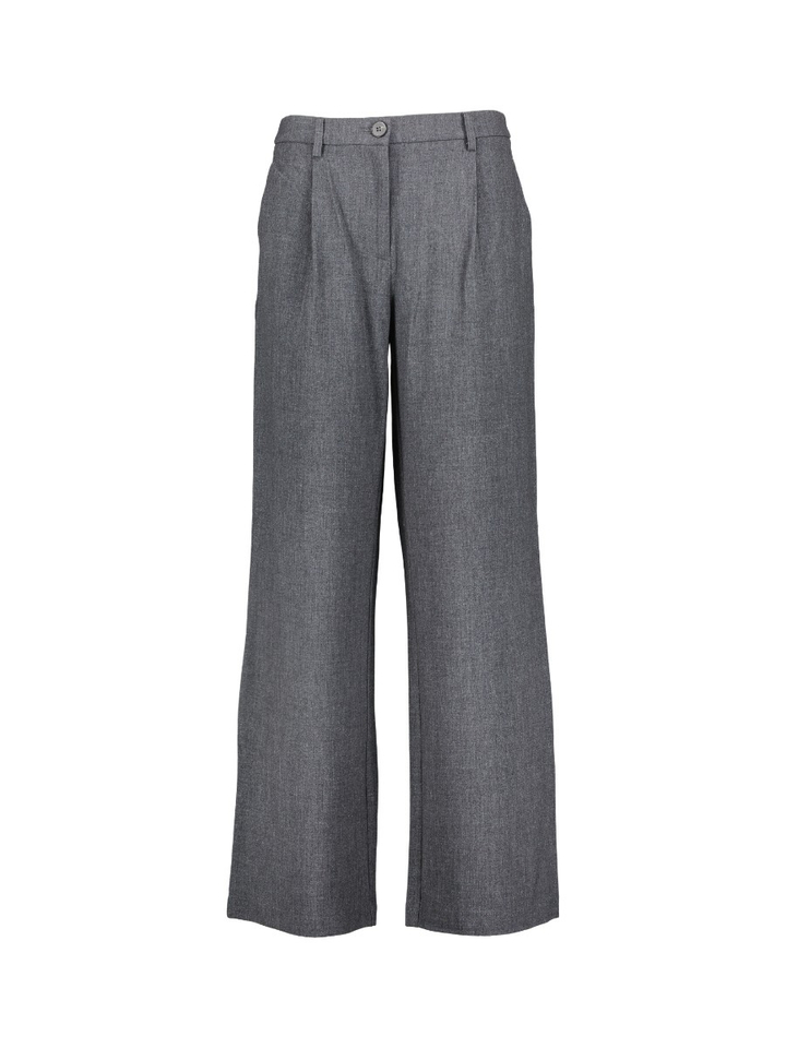 Donkergrijze geklede broek regular waist Vikari Vila 