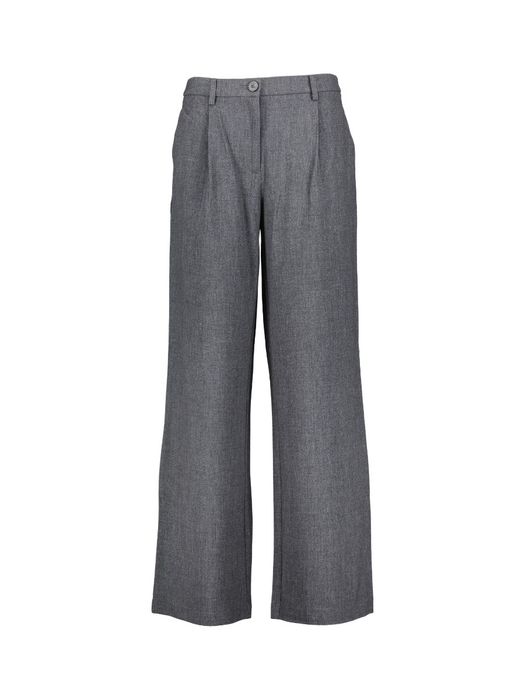 Donkergrijze geklede broek regular waist Vikari Vila