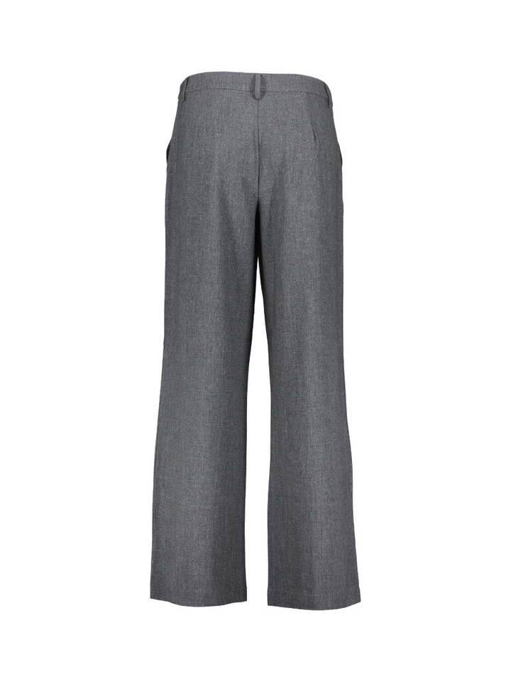 Donkergrijze geklede broek regular waist Vikari Vila 