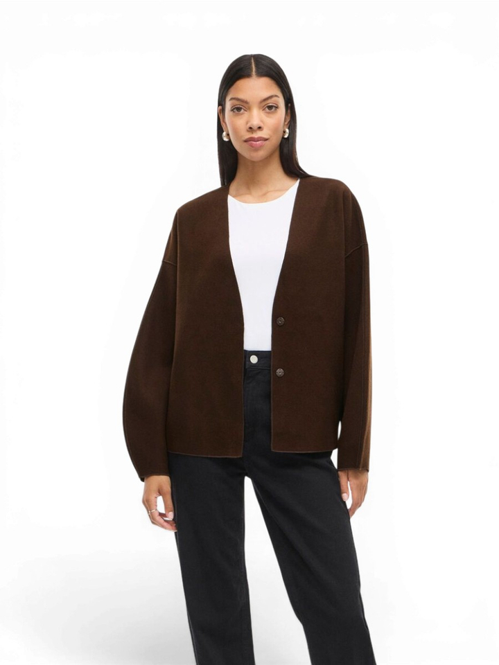 Donkerbruine vest Vila