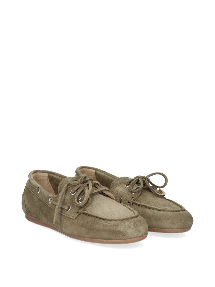 Kaki groene boat loafers Posa 