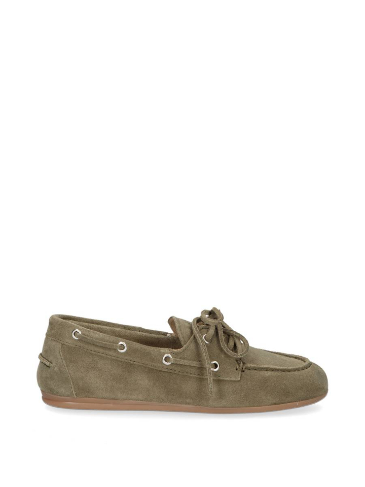 Kaki groene boat loafers Posa 