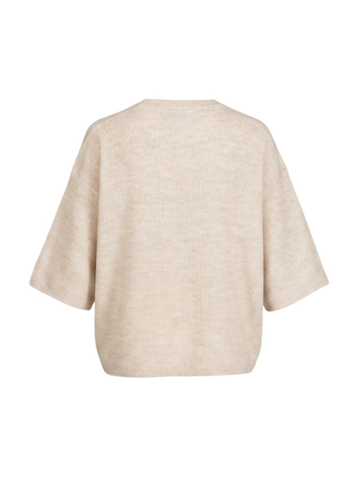 Beige trui met korte mouwen Vila