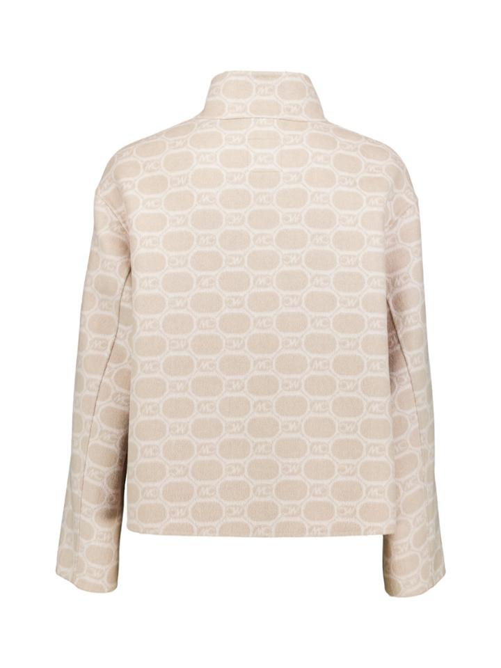 Beige jas met vol in print Marccain 