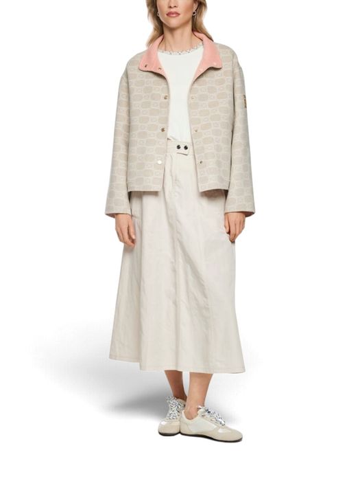 Beige jas met vol in print Marccain