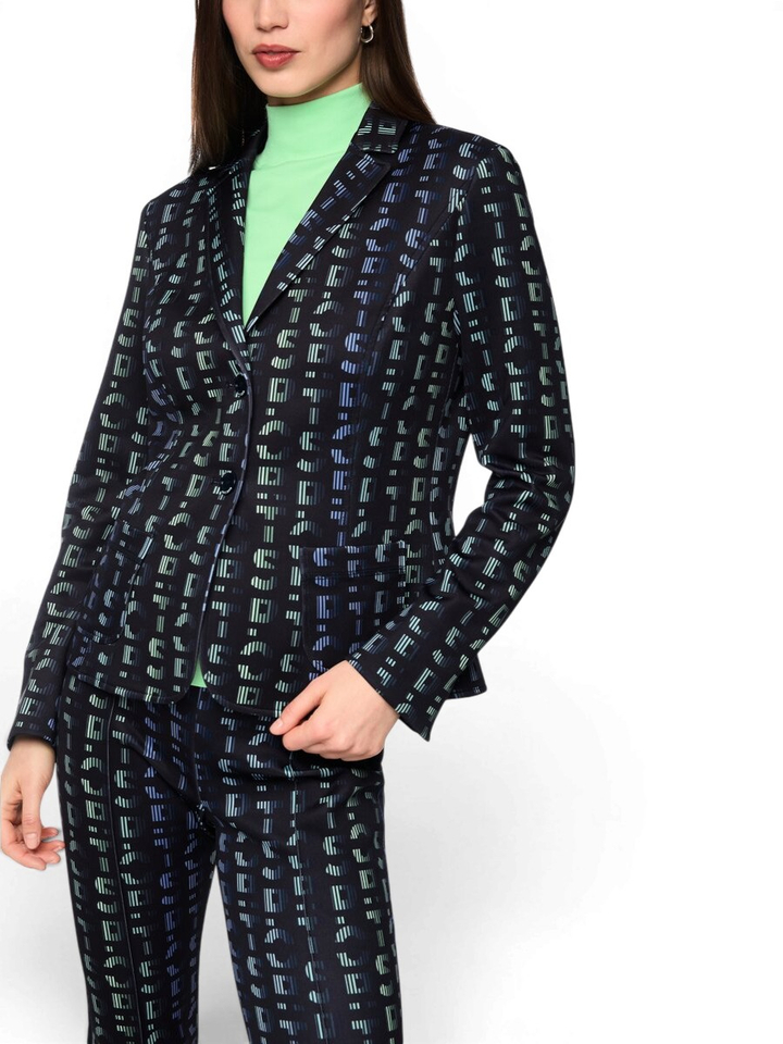 Blauwe blazer met print Marccain