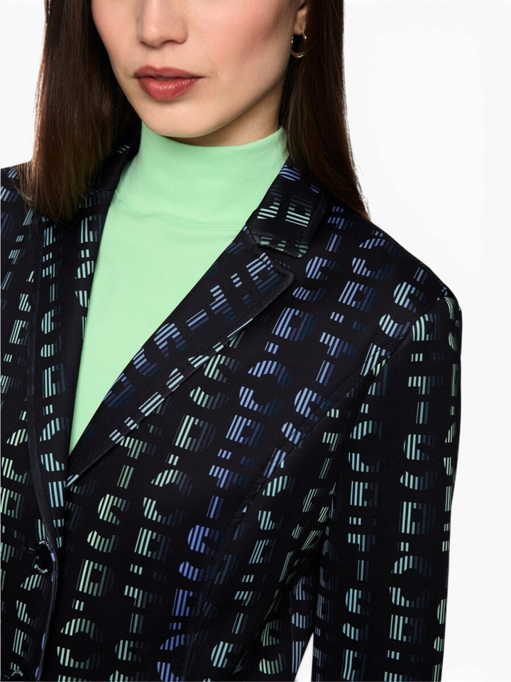 Blauwe blazer met print Marccain