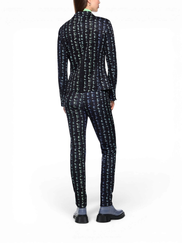Blauwe blazer met print Marccain