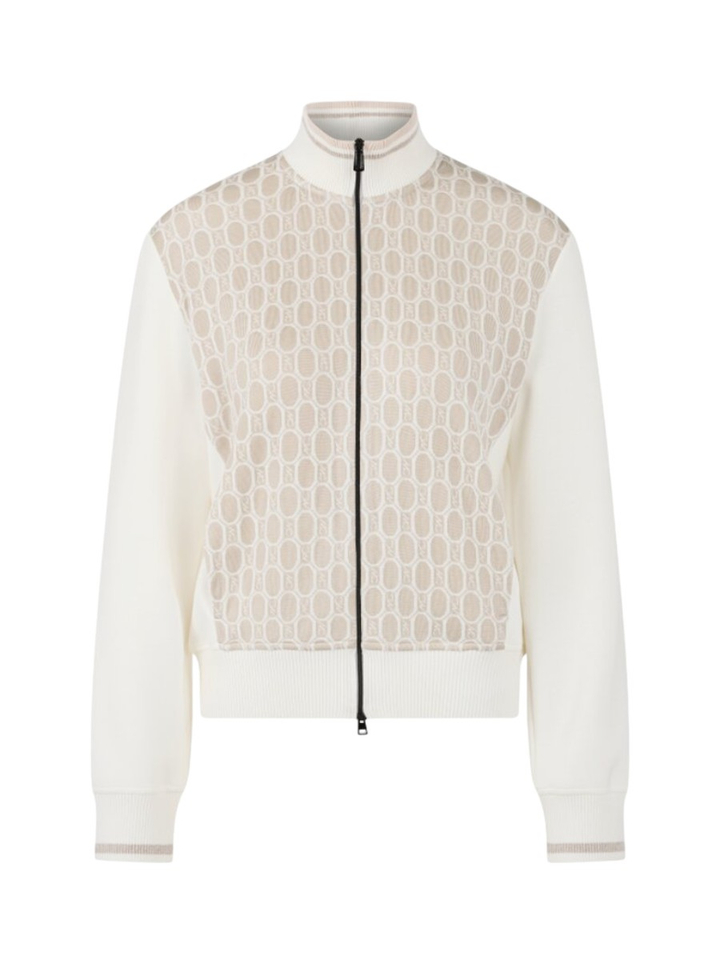 Beige gilet met motief en rits Marccain Sport
