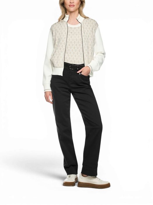 Beige gilet met motief en rits Marccain Sport