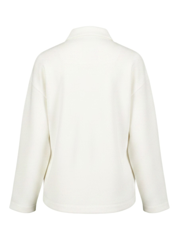 Beige trui met v-hals en driekwart mouwen Marccain Sport