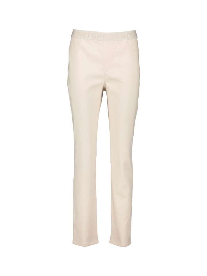 Beige broek met elastiek Marccain