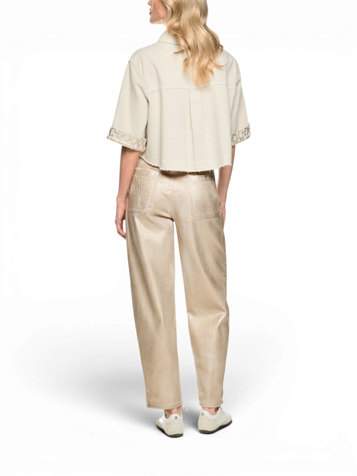 Goudkleurige barrel fit jeans Marccain 